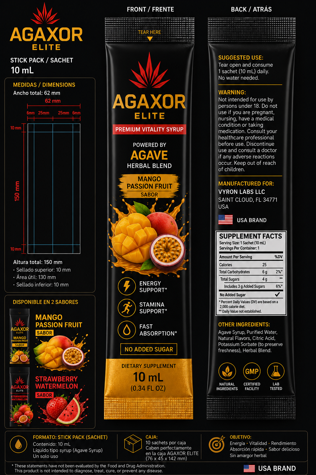 AGAXOR ELITE Mango Passion Fruit